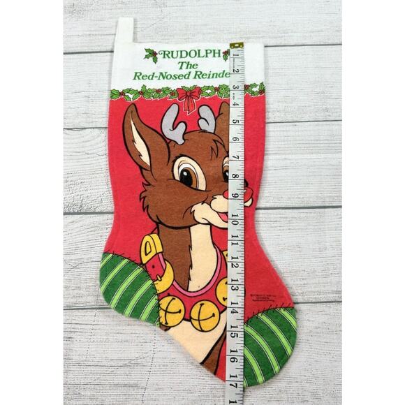 Vintage Rudolph the Red Nosed Reindeer Christmas Stocking Robert L. May Applause - Picture 2 of 5